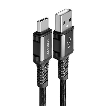 Data- og ladekabel USB-A - USB-C Acefast C1-04, 18W, 1.2m, Svart