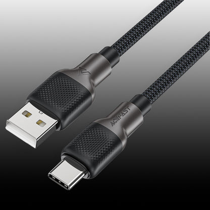 Data- og ladekabel USB-A - USB-C Acefast C10-04, 18W, 1.2m, Svart