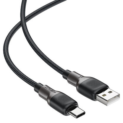 Data- og ladekabel USB-A - USB-C Acefast C10-04, 18W, 1.2m, Svart