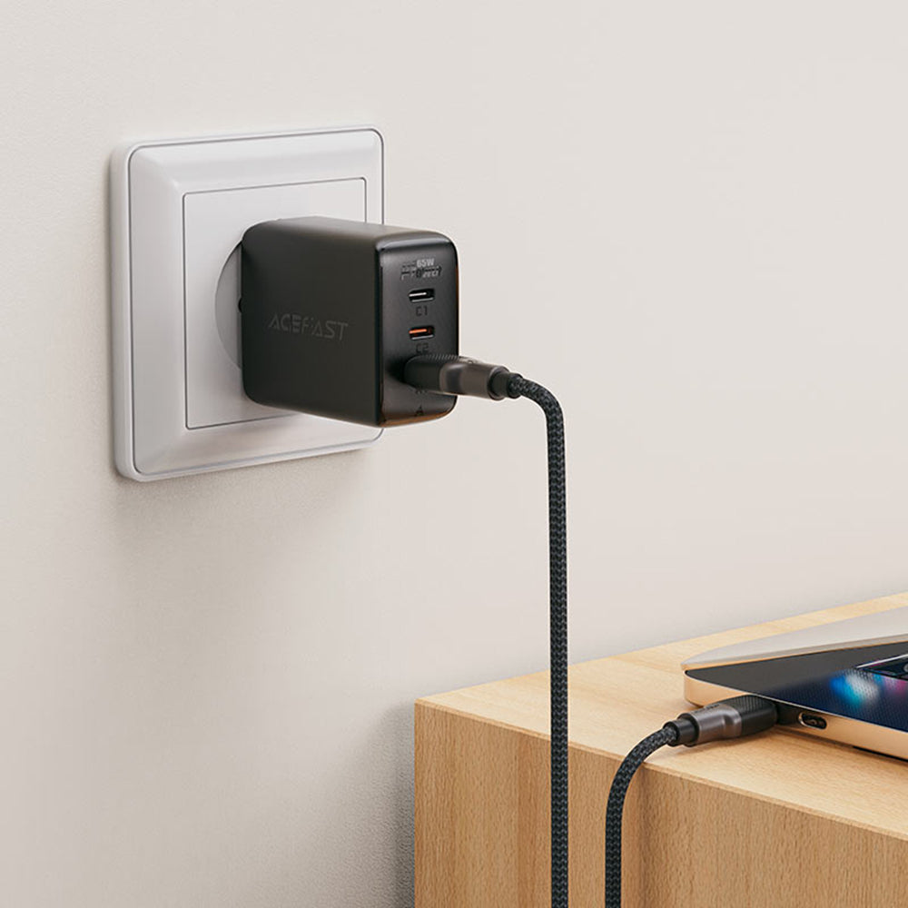 Data- og ladekabel USB-A - USB-C Acefast C10-04, 18W, 1.2m, Svart