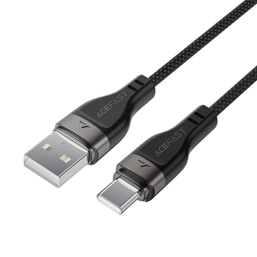 Data- og ladekabel USB-A - USB-C Acefast C11-04, 18W, 1.2m, Svart