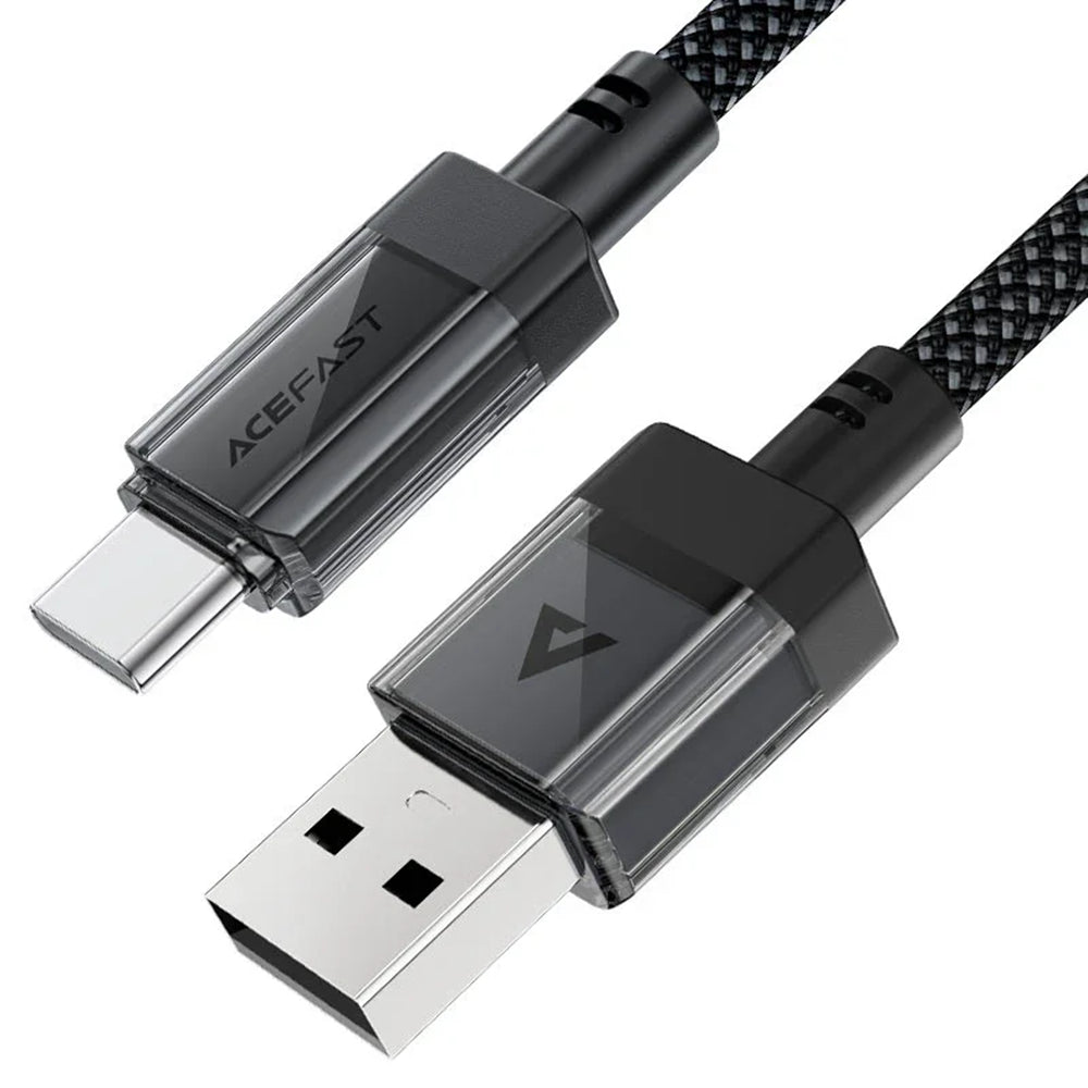 USB-A til USB-C data- og ladekabel Acefast C12-04, 18W, 1.2m, Svart