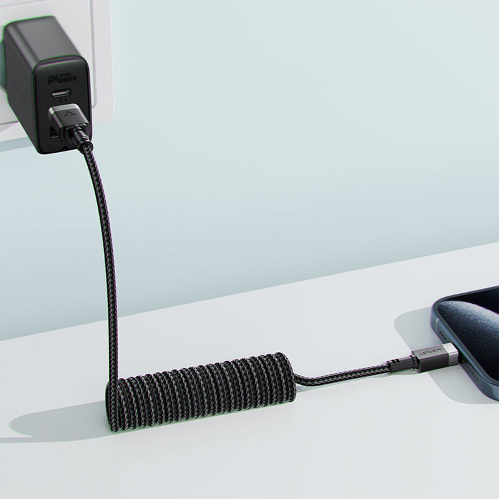 Data- og ladekabel USB-A - USB-C Acefast C14-04, 18W, 1.2m, Svart