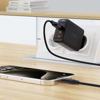 USB-A - USB-C Acefast C16-04 data- og ladekabel, 18W, 1.2m, Svart