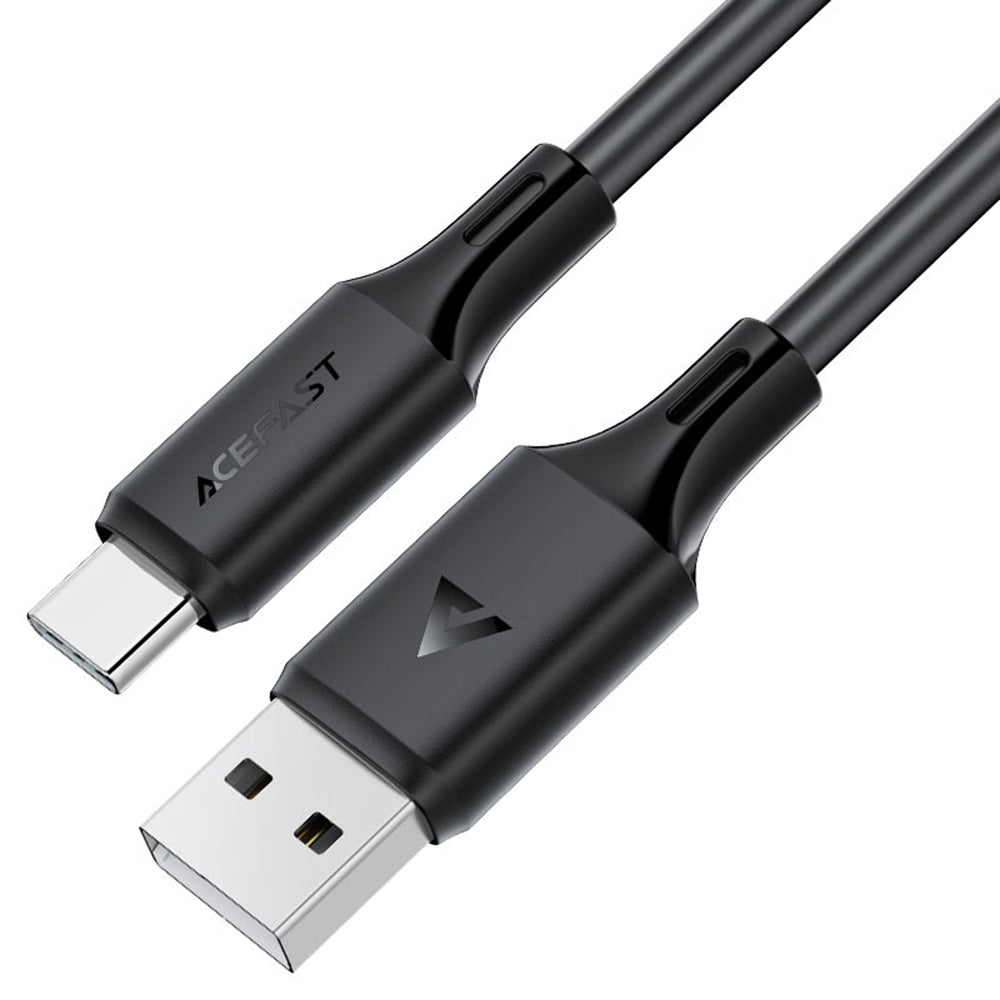 Data- og ladekabel USB-A - USB-C Acefast C17-04, 18W, 1.2m, Svart