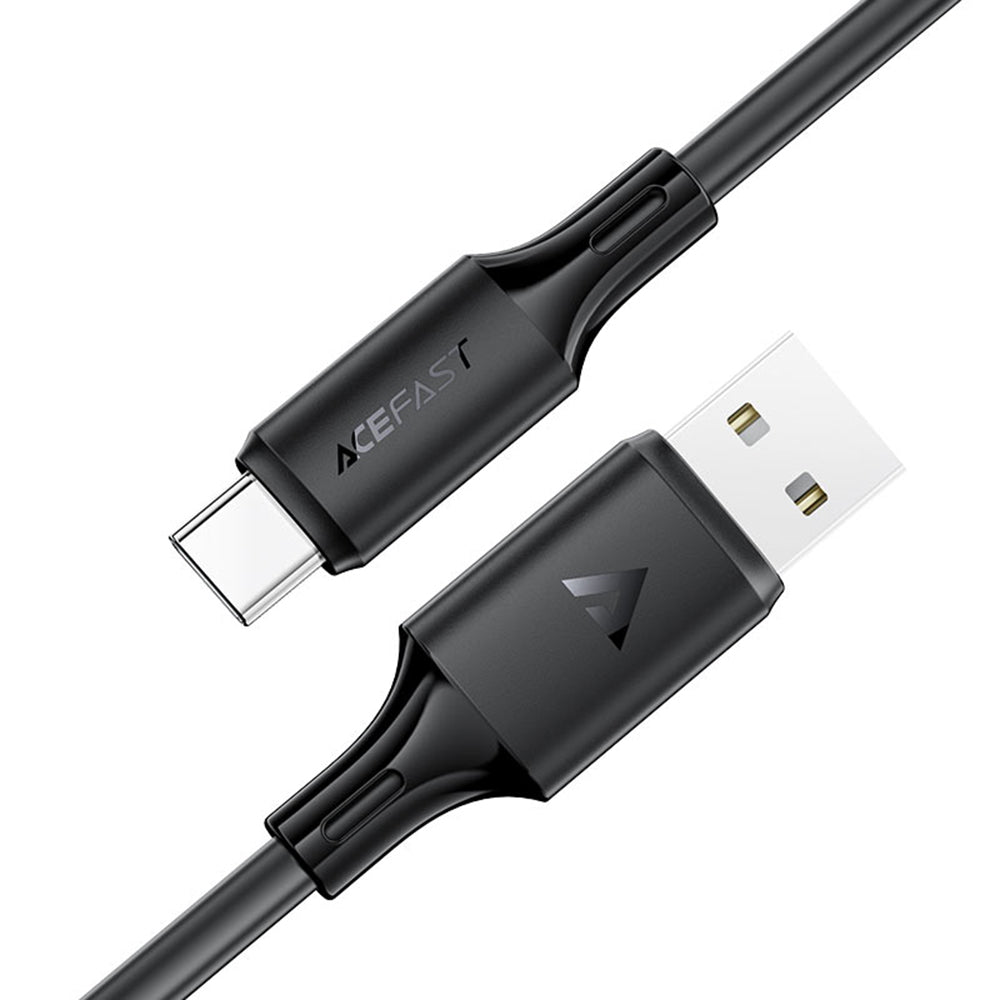 Data- og ladekabel USB-A - USB-C Acefast C17-04, 18W, 1.2m, Svart