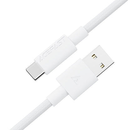 Data- og ladekabel USB-A - USB-C Acefast C18-04, 18W, 1.2m, Hvit