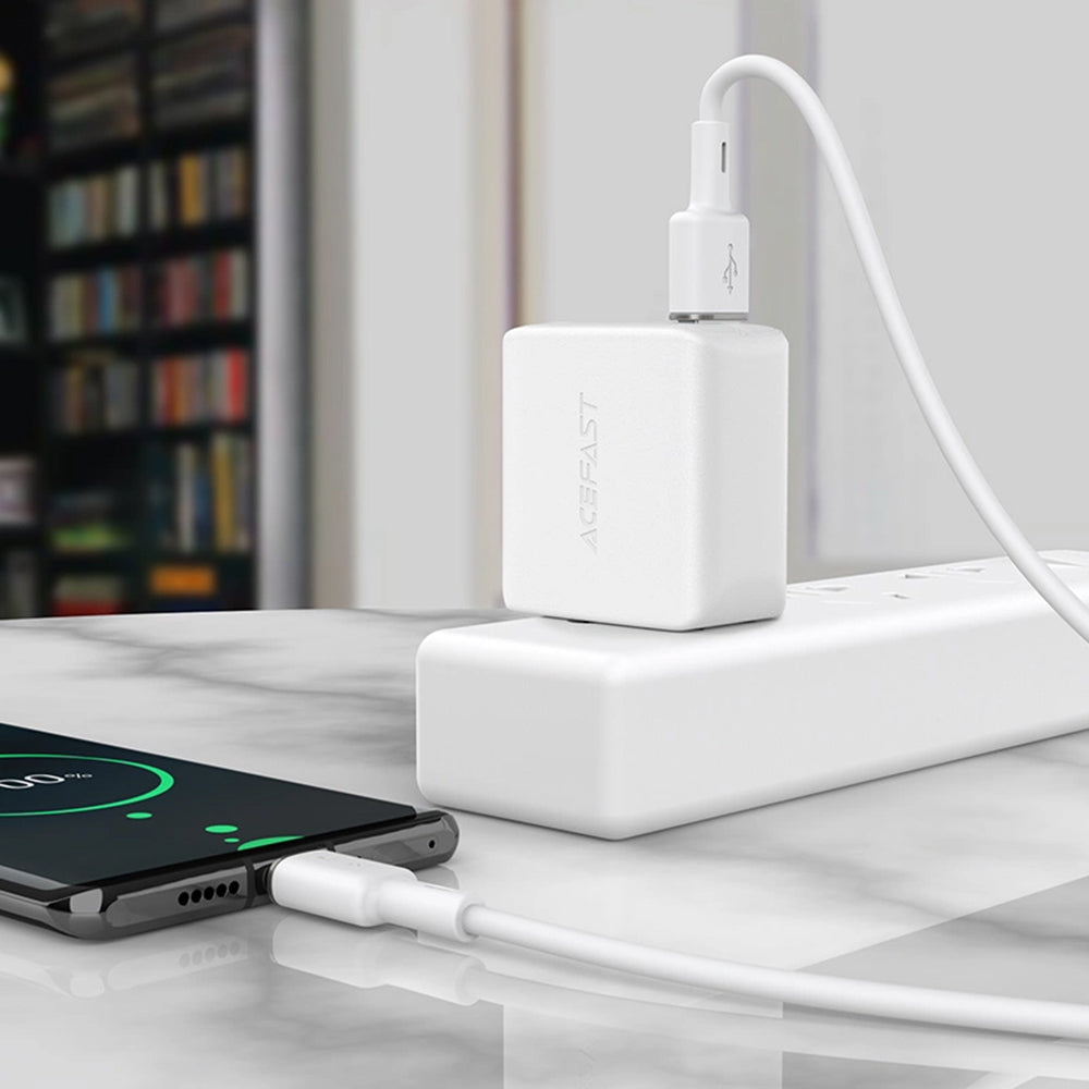 Data- og ladekabel USB-A - USB-C Acefast C2-04, 18W, 1.2m, Svart