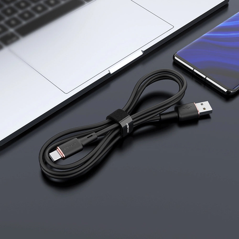 Data- og ladekabel USB-A - USB-C Acefast C2-04, 18W, 1.2m, Svart
