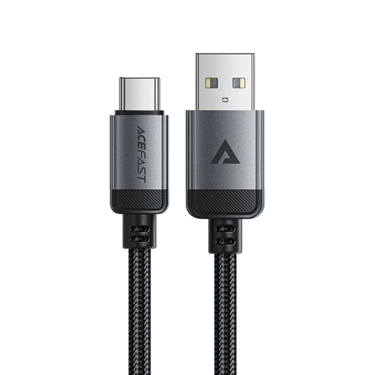 USB-A - USB-C Acefast C20-04 data- og ladekabel, 18W, 1.2m, Svart