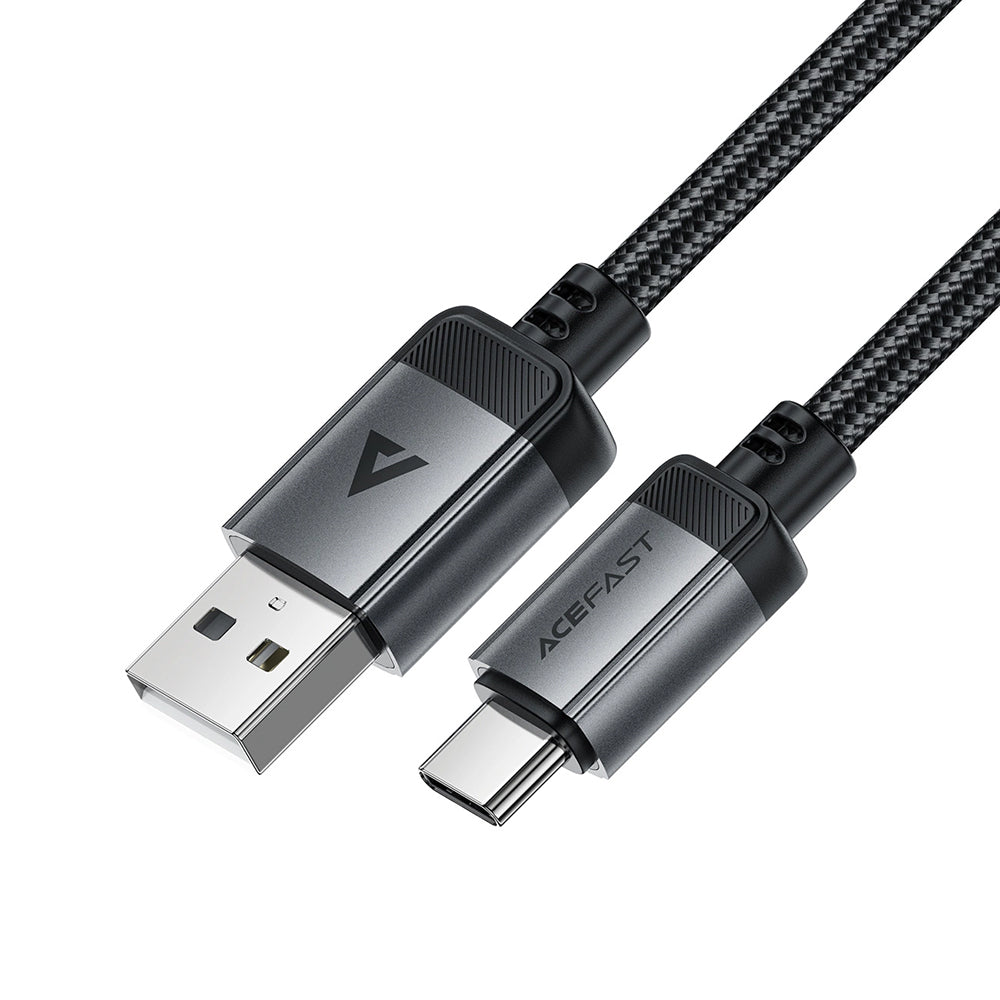 USB-A - USB-C Acefast C20-04 data- og ladekabel, 18W, 1.2m, Svart