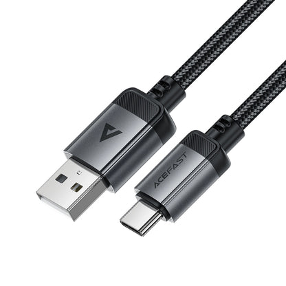 USB-A - USB-C Acefast C20-04 data- og ladekabel, 18W, 1.2m, Svart