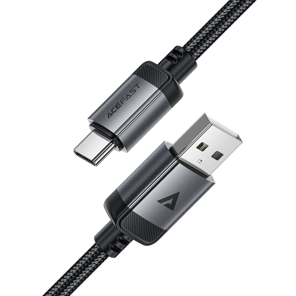 USB-A - USB-C Acefast C20-04 data- og ladekabel, 18W, 1.2m, Svart
