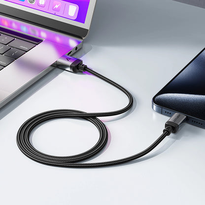 USB-A - USB-C Acefast C20-04 data- og ladekabel, 18W, 1.2m, Svart