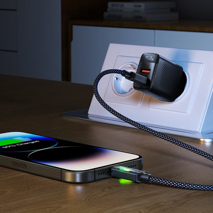 Data- og ladekabel USB-A - USB-C Acefast C21-04, 18W, 1.2m, Svart