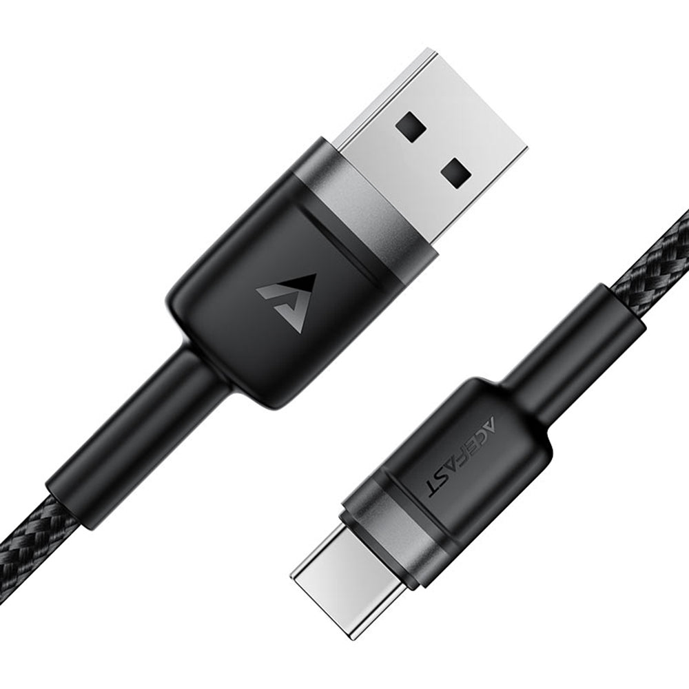 Data- og ladekabel USB-A - USB-C Acefast C22-04, 18W, 1.2m, Svart