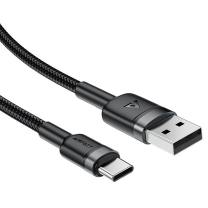 Data- og ladekabel USB-A - USB-C Acefast C22-04, 18W, 1.2m, Svart