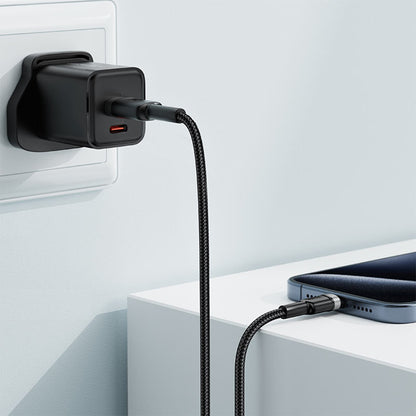 Data- og ladekabel USB-A - USB-C Acefast C22-04, 18W, 1.2m, Svart