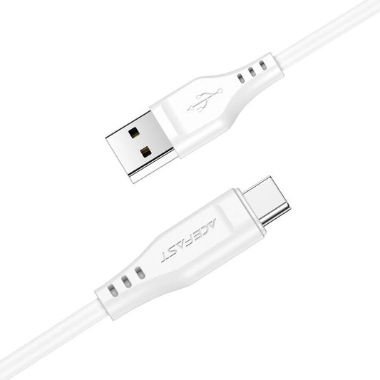 Data- og ladekabel USB-A - USB-C Acefast C3-03, 60W, 1.2m, Hvit