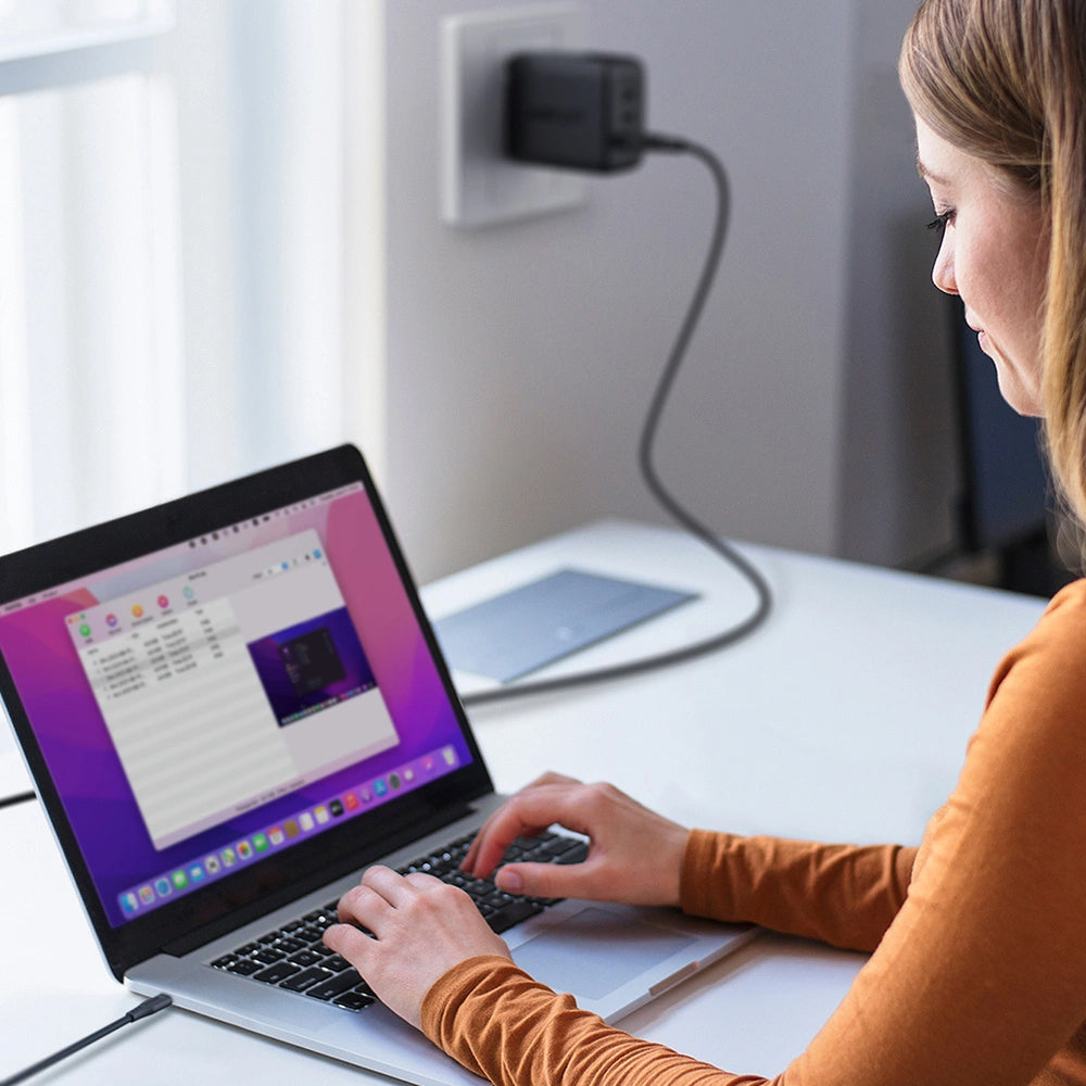 Data- og ladekabel USB-A - USB-C Acefast C3-03, 60W, 1.2m, Hvit