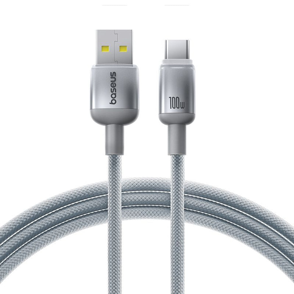 Data- og ladekabel USB-A - USB-C Baseus Discolor, 100W, 1m, Sølv E0420803