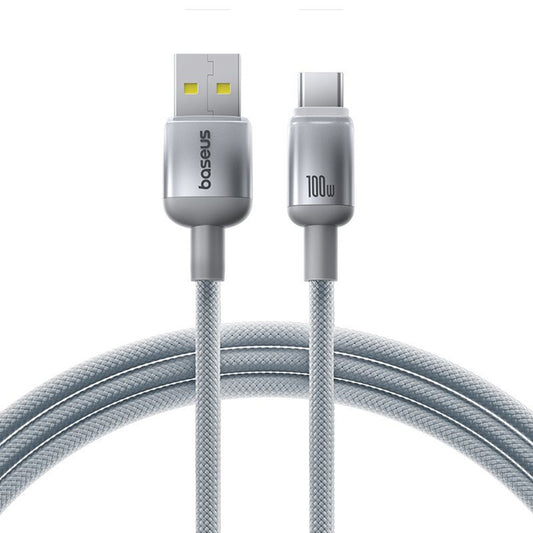 Data- og ladekabel USB-A - USB-C Baseus Discolor, 100W, 1m, Sølv E0420803