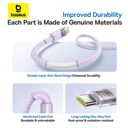 USB-A - USB-C Baseus Display 2, 100W, 1m, Lilla P10382701511-00