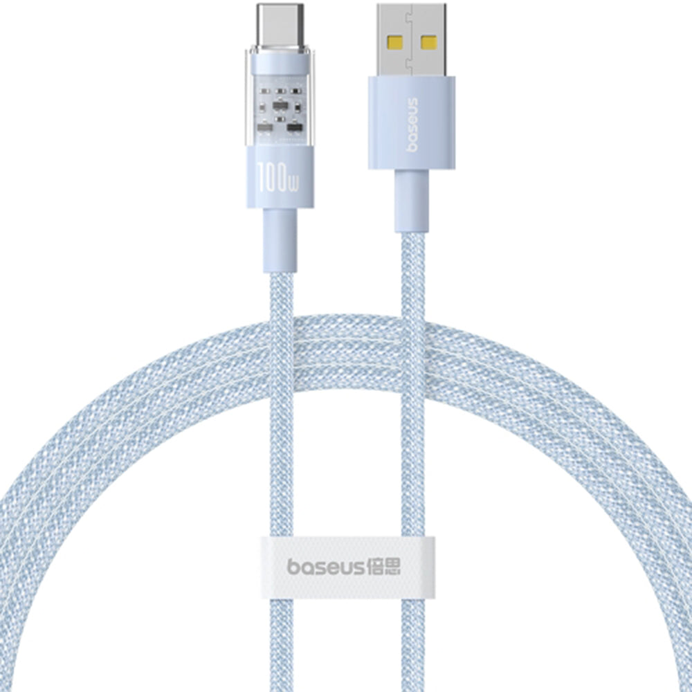 Data- og ladekabel USB-A - USB-C Baseus Gem, 100W, 1m, Blå P10373002311-00