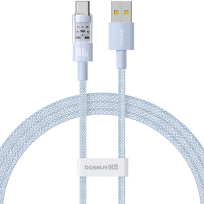 Data- og ladekabel USB-A - USB-C Baseus Gem, 100W, 1m, Blå P10373002311-00