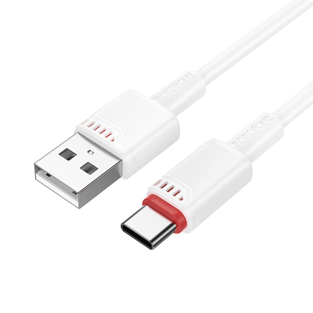 USB-A - USB-C Borofone BX110 Beneficio data- og ladekabel, 18W, 1m, Hvit