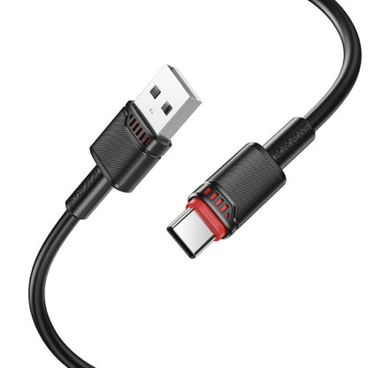 USB-A - USB-C Borofone BX110 Beneficio data- og ladekabel, 18W, 1m, Hvit