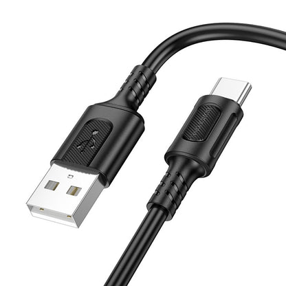Data- og ladekabel USB-A - USB-C Borofone BX111 Feliz, 20W, 1m, Svart