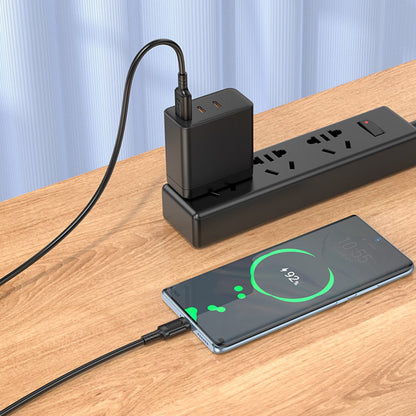 Data- og ladekabel USB-A - USB-C Borofone BX111 Feliz, 20W, 1m, Svart