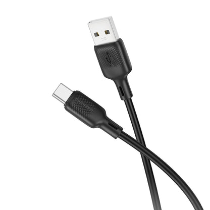USB-A - USB-C data- og ladekabel Borofone BX113 Lenny, 18W, 1m, Svart