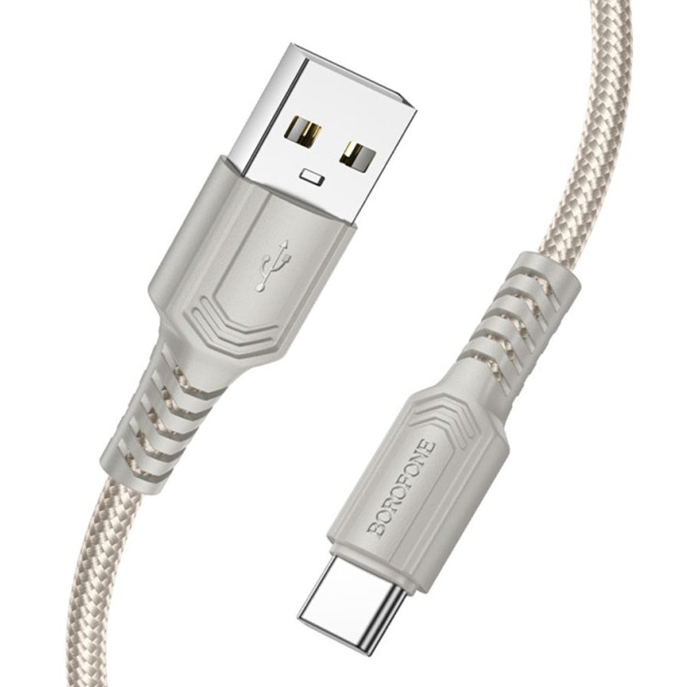 Data- og ladekabel USB-A - USB-C Borofone BX116 Certain, 18W, 1m, Svart