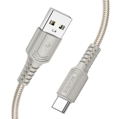 Data- og ladekabel USB-A - USB-C Borofone BX116 Certain, 18W, 1m, Svart