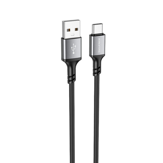 USB-A - USB-C Borofone BX83 data- og ladekabel, 18W, 1m, Svart