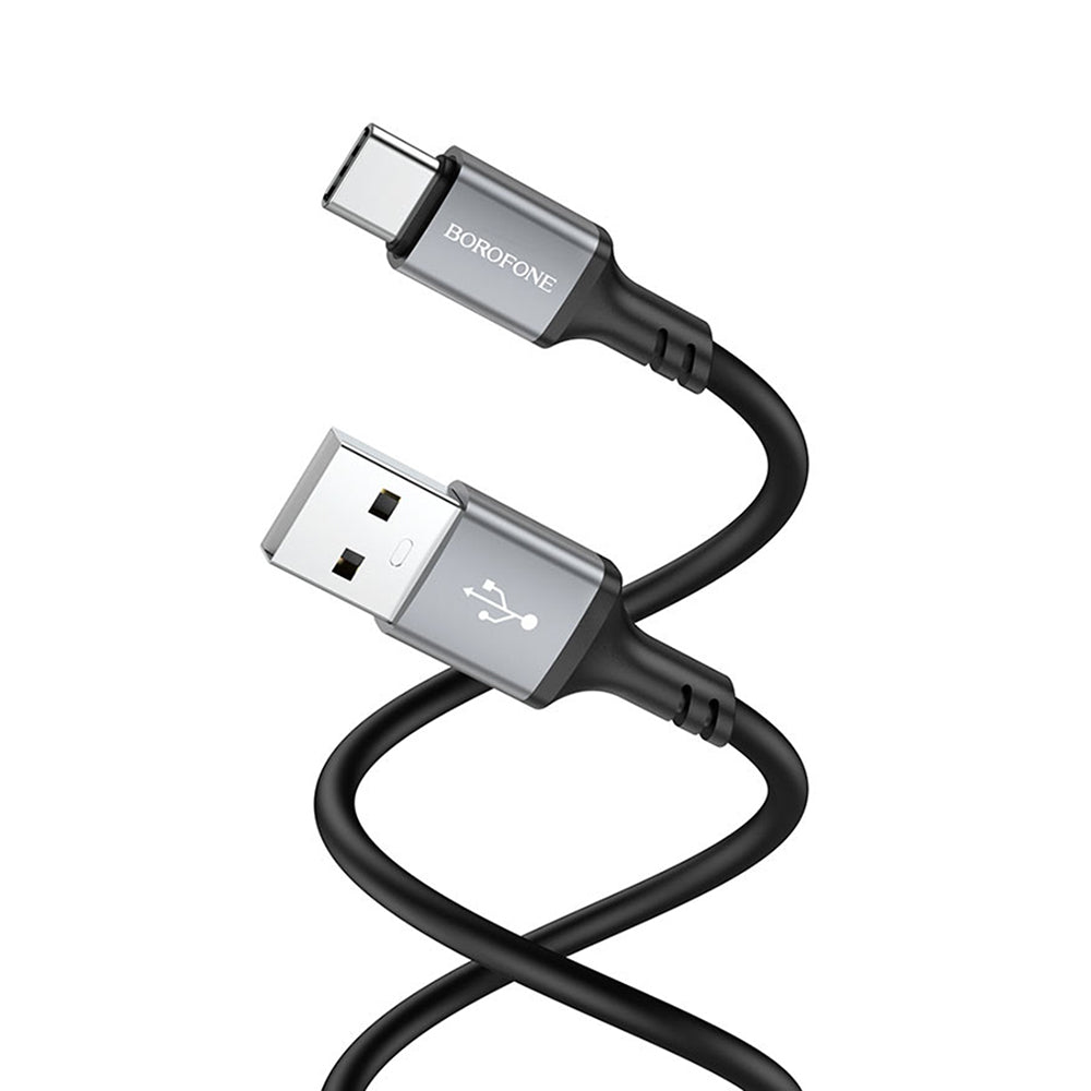 USB-A - USB-C Borofone BX83 data- og ladekabel, 18W, 1m, Svart