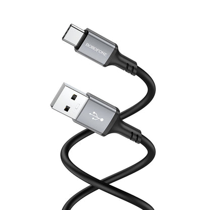 USB-A - USB-C Borofone BX83 data- og ladekabel, 18W, 1m, Svart