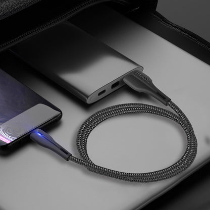 Data- og ladekabel USB-A - USB-C ColorWay CW-CBUC034, 18W, 1m, Svart