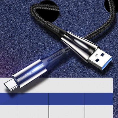 Data- og ladekabel USB-A - USB-C ColorWay CW-CBUC035, 18W, 1m, Svart