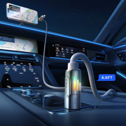 Data- og ladekabel USB-A / USB-C - Lightning / USB-C Lisen 4in1, 240W, 2m, Grå YL0124110002