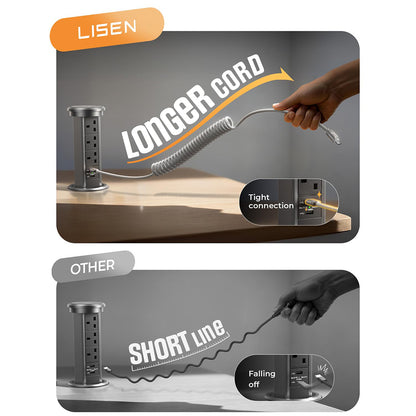 USB-A til USB-C data- og ladekabel Lisen L114, 15W, 1m, grå YL0125030001