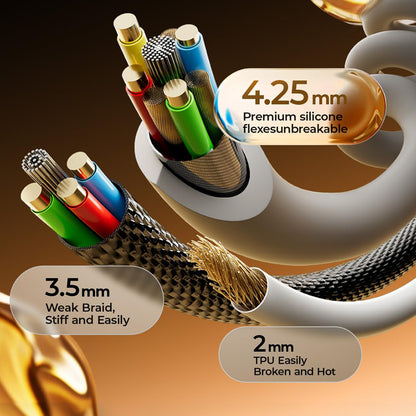 USB-A til USB-C data- og ladekabel Lisen L114, 15W, 1m, grå YL0125030001