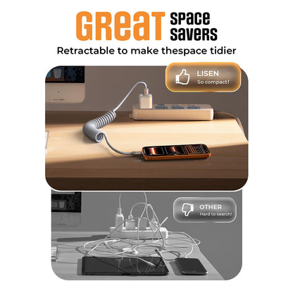 USB-A til USB-C data- og ladekabel Lisen L114, 15W, 1m, grå YL0125030001