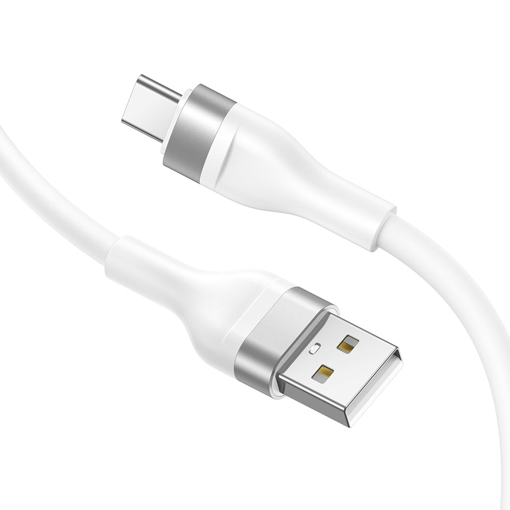 Data- og ladekabel USB-A - USB-C Lito LD02C, 18W, 1.2m, Hvit