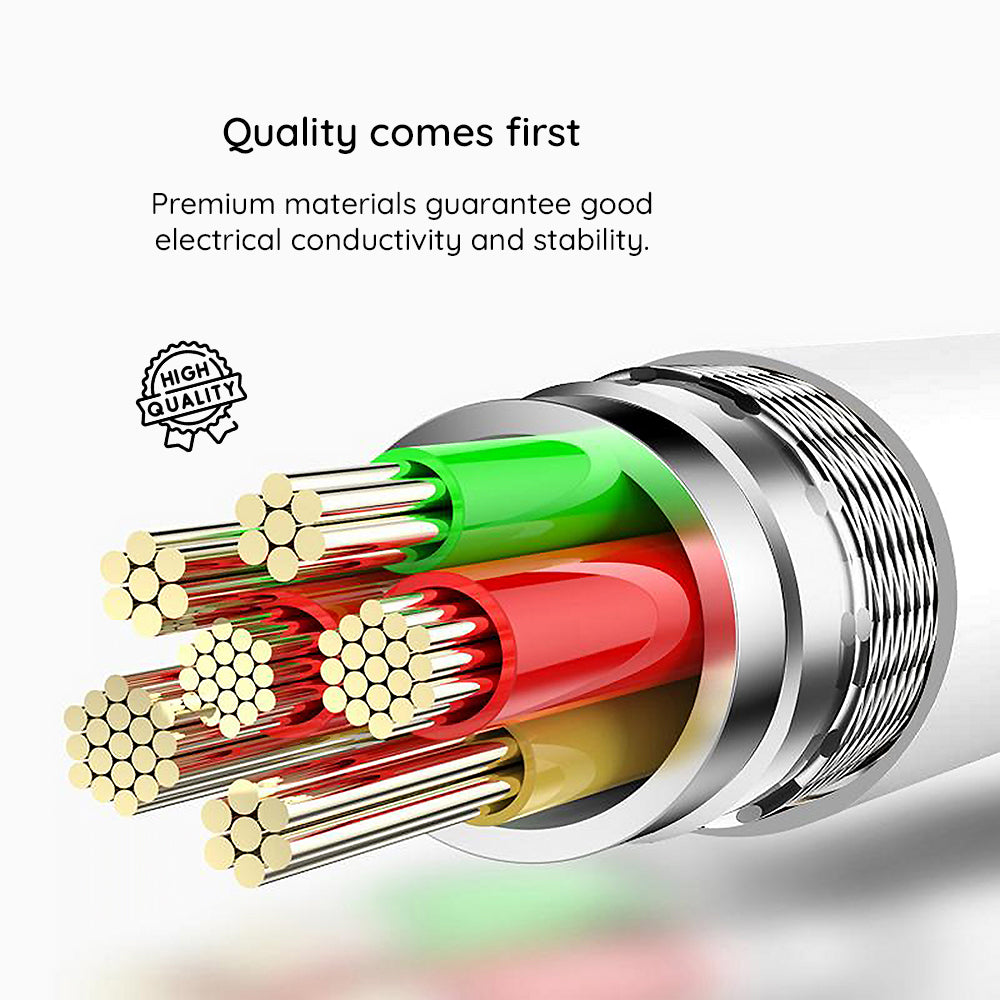 Data- og ladekabel USB-A - USB-C Lito LD03T, 18W, 1m, Hvit