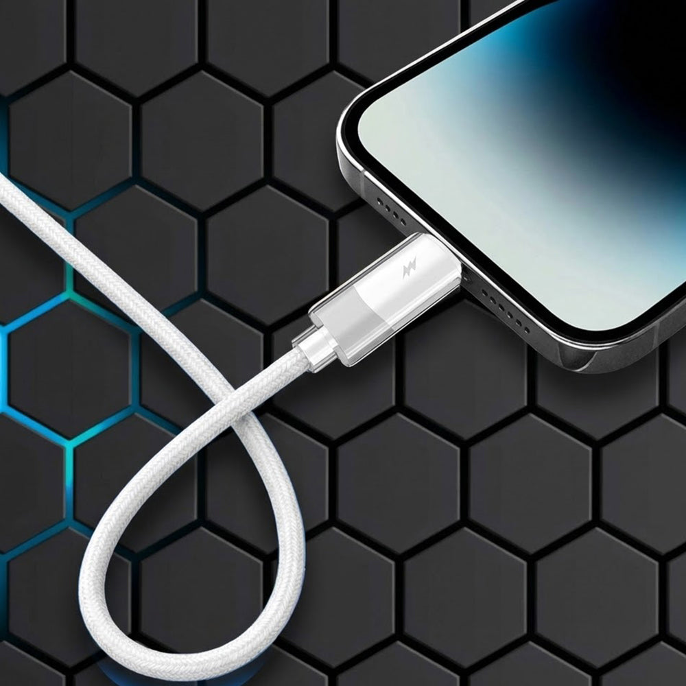 Data- og ladekabel USB-A - USB-C Lito LD07, 18W, 1m, Hvit