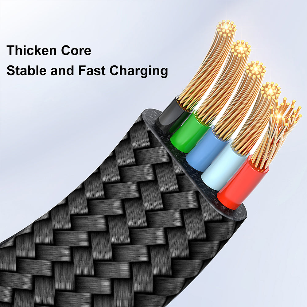 USB-A - USB-C Lito LD11C data- og ladekabel, 18W, 1m, Svart