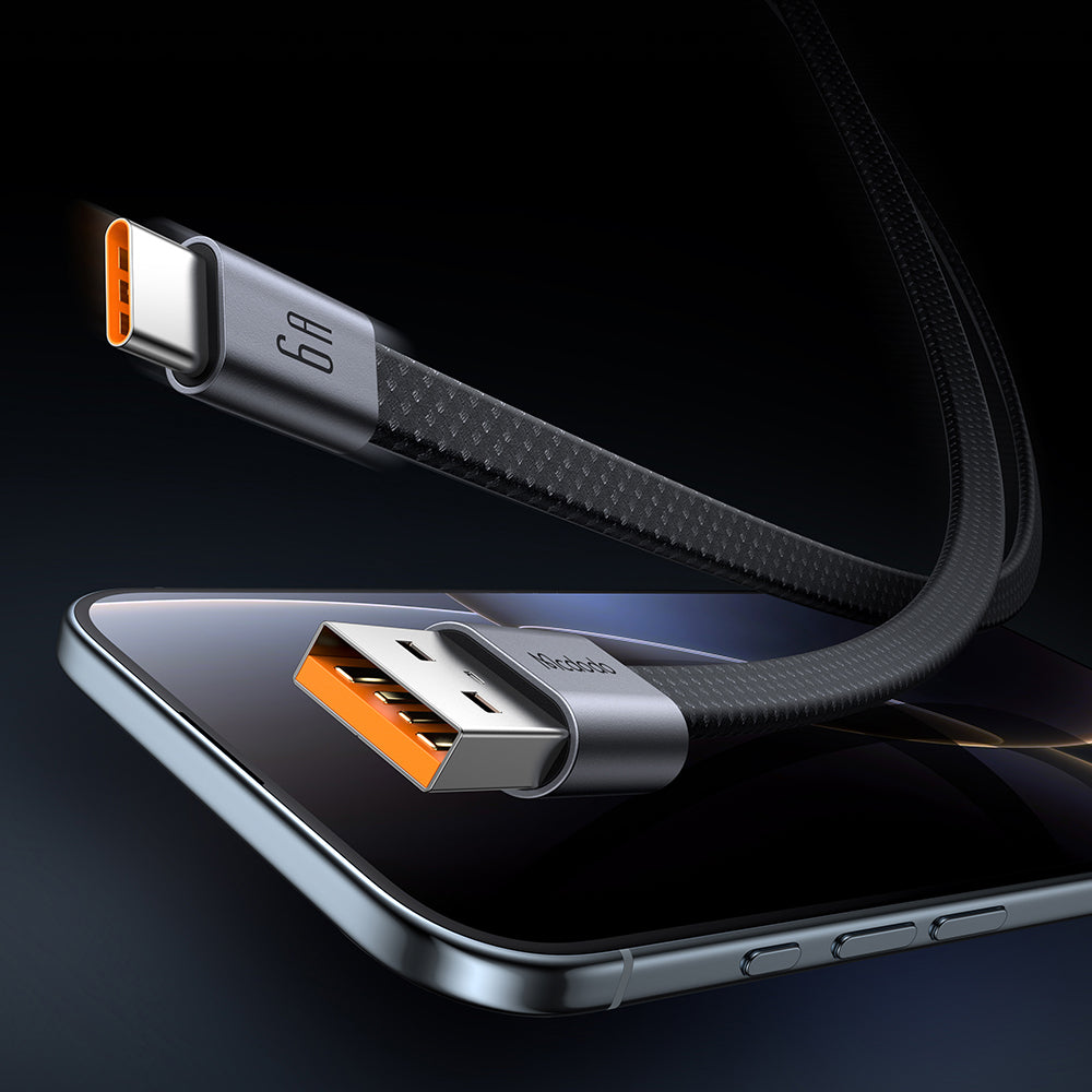 USB-A til USB-C data- og ladekabel McDodo CA-1200, 60W, 1m, svart